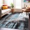 World Rug Gallery Modern Watercolor Abstract Design Area Rug 5' X 7' Blue 939BLUE5X7 - alternate 1